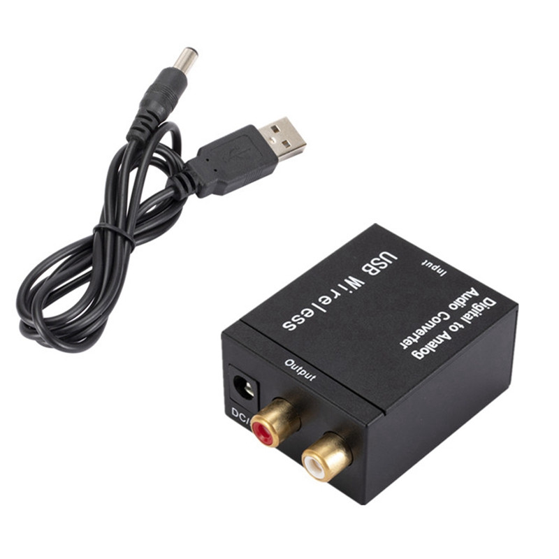Ar Bluetooth saderīgs 5.0 ciparu uz analogo audio pārveidotājs TV šķiedras koaksiālā pārveide Analogā audio RL resursdatora USB kabeļa šķiedra