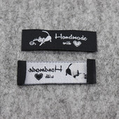 ingyenes szállítás nagykereskedelem kézzel készített címke/barkács ajándékcímke/ruházati szőtt címke/ruha főcímke/játékszövet címke 200 db egy csomó