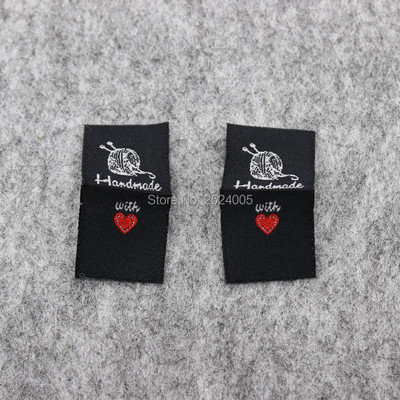 ingyenes szállítás nagykereskedelem kézzel készített címke/barkács ajándékcímke/ruházati szőtt címke/ruha főcímke/játékszövet címke 200 db egy csomó