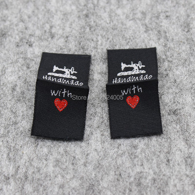 ingyenes szállítás nagykereskedelem kézzel készített címke/barkács ajándékcímke/ruházati szőtt címke/ruha főcímke/játékszövet címke 200 db egy csomó