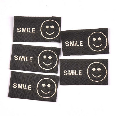 Mješoviti uzorak osmijeha 50 komada ručno izrađene tkane etikete za odjeću Etikete za šalove Cipele Torbe Oznake za odjeću 25x50 mm CP3525