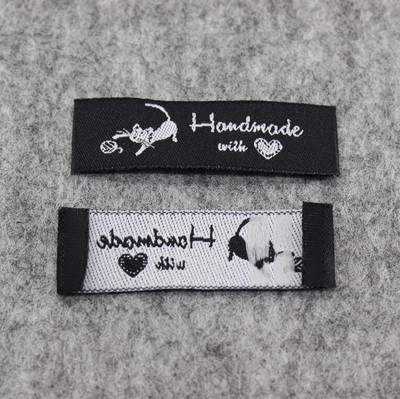 besplatna dostava veleprodajna ručno izrađena naljepnica/uradi sam darovna naljepnica/tkana naljepnica odjeće/glavna naljepnica odjevnog predmeta/naljepnica lutke/naljepnica na ovratniku 200 kom.