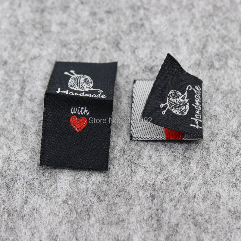 besplatna dostava veleprodajna ručno izrađena naljepnica/uradi sam darovna naljepnica/tkana naljepnica odjeće/glavna naljepnica odjevnog predmeta/naljepnica lutke/naljepnica na ovratniku 200 kom.