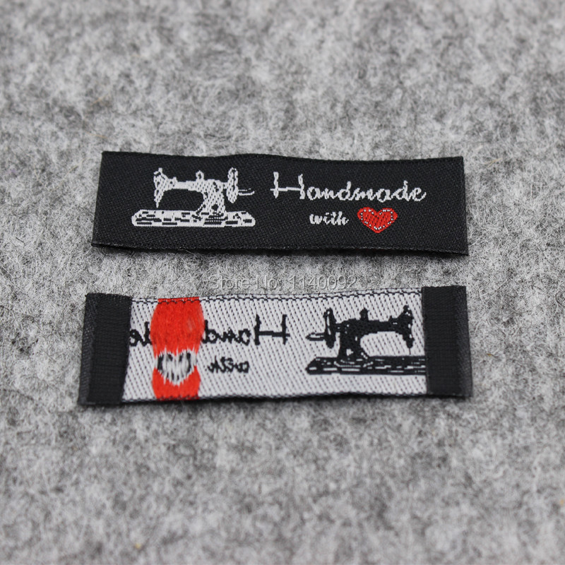 besplatna dostava veleprodajna ručno izrađena naljepnica/uradi sam darovna naljepnica/tkana naljepnica odjeće/glavna naljepnica odjevnog predmeta/naljepnica lutke/naljepnica na ovratniku 200 kom.