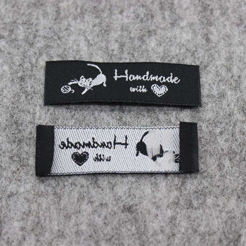 besplatna dostava veleprodajna ručno izrađena naljepnica/uradi sam darovna naljepnica/tkana naljepnica odjeće/glavna naljepnica odjevnog predmeta/naljepnica lutke/naljepnica na ovratniku 200 kom.