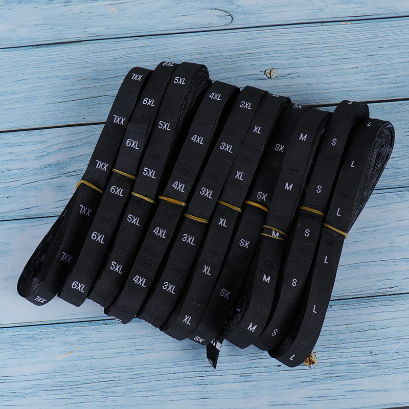 500 buc/lot număr de stoc XS SML XL etichete de îmbrăcăminte pentru haine pentru copii etichete de vârstă dimensiune înălțime etichete țesute pentru dimensiunea îmbrăcămintei