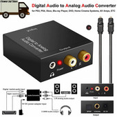 3,5 Mm ligzda koaksiālā optiskā šķiedra no ciparu uz analogo audio Aux Rca L/R pārveidotājs Spdif digitālā audio dekodera pastiprinātājs Protable