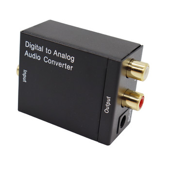 Ψηφιακό σε αναλογικό μετατροπέα ήχου Οπτικής ίνας ομοαξονικό σήμα σε αναλογικό αποκωδικοποιητή DAC Spdif Stereo 2*RCA