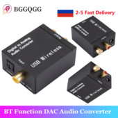 Digitalno-analogni audio konverter Podrška Bluetooth optičko vlakno Toslink koaksijalni signal na RCA R/L audio dekoder SPDIF DAC