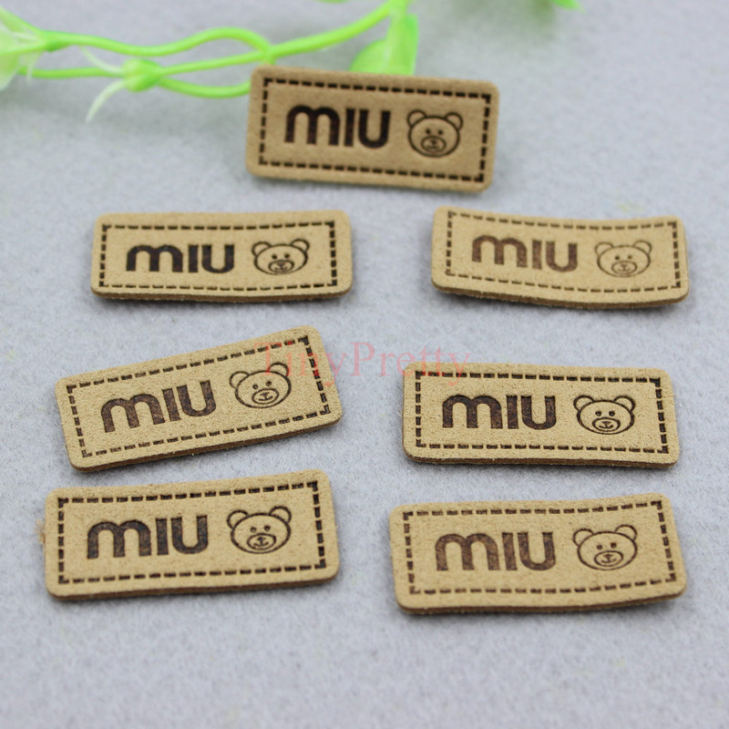 50 komada naljepnica s reljefnim medvjedom od meke umjetne kože Oznake odjeće Dodatak za dječje zimske rukavice, kape, heklane rukavice