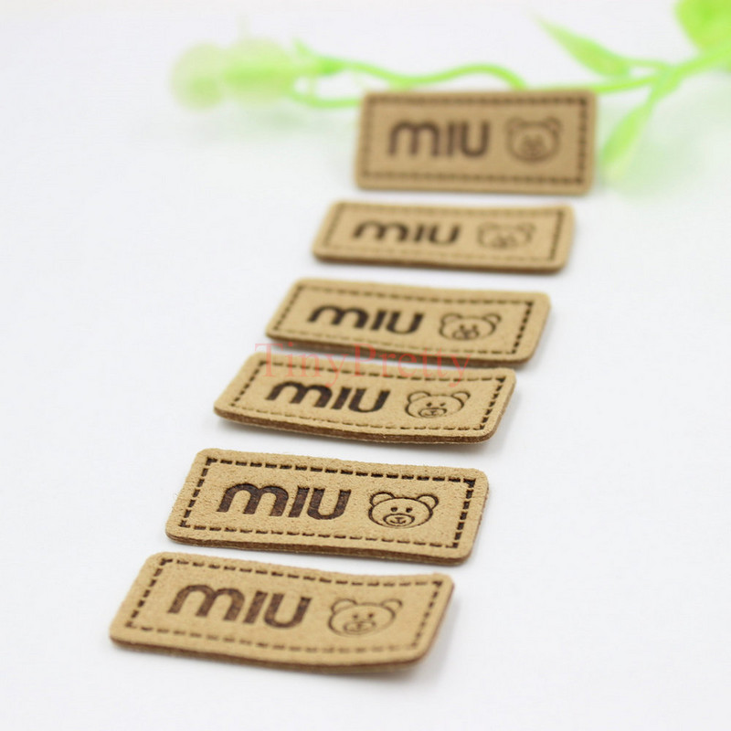 50 komada naljepnica s reljefnim medvjedom od meke umjetne kože Oznake odjeće Dodatak za dječje zimske rukavice, kape, heklane rukavice