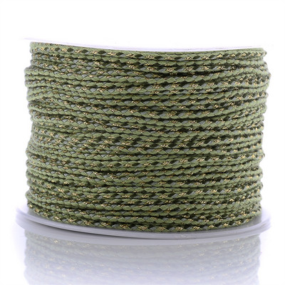 Zlatni konac od 10 jardi, šareni pamučni konop s četiri niti, ukrasni pleteni DIY konop za šivanje od konoplje, cvijet, pleteni konac 2 mm