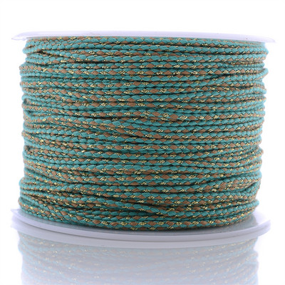 Zlatni konac od 10 jardi, šareni pamučni konop s četiri niti, ukrasni pleteni DIY konop za šivanje od konoplje, cvijet, pleteni konac 2 mm