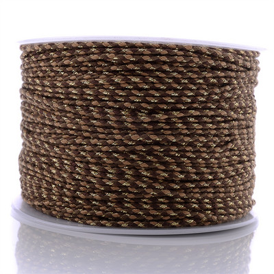 Zlatni konac od 10 jardi, šareni pamučni konop s četiri niti, ukrasni pleteni DIY konop za šivanje od konoplje, cvijet, pleteni konac 2 mm