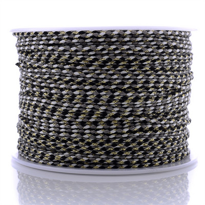 Zlatni konac od 10 jardi, šareni pamučni konop s četiri niti, ukrasni pleteni DIY konop za šivanje od konoplje, cvijet, pleteni konac 2 mm