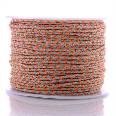 Zlatni konac od 10 jardi, šareni pamučni konop s četiri niti, ukrasni pleteni DIY konop za šivanje od konoplje, cvijet, pleteni konac 2 mm