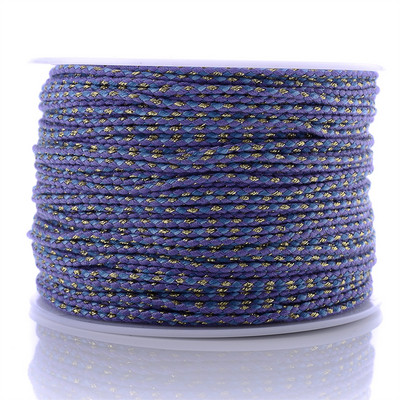 Zlatni konac od 10 jardi, šareni pamučni konop s četiri niti, ukrasni pleteni DIY konop za šivanje od konoplje, cvijet, pleteni konac 2 mm