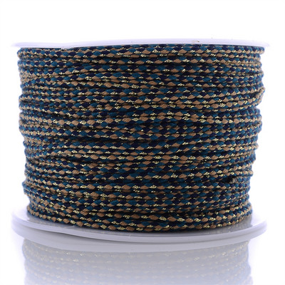 Zlatni konac od 10 jardi, šareni pamučni konop s četiri niti, ukrasni pleteni DIY konop za šivanje od konoplje, cvijet, pleteni konac 2 mm