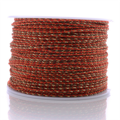 Zlatni konac od 10 jardi, šareni pamučni konop s četiri niti, ukrasni pleteni DIY konop za šivanje od konoplje, cvijet, pleteni konac 2 mm