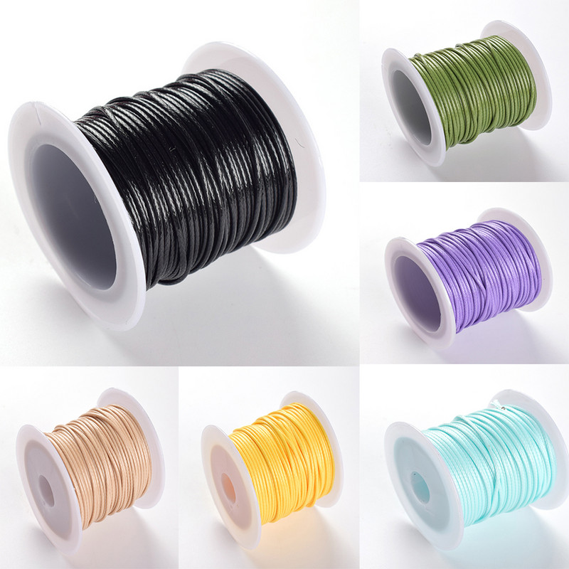 1,0 mm 10M voštana pamučna užad u boji užad kožna linija konac za nakit ogrlica remen žica narukvica privjesci izrada DIY