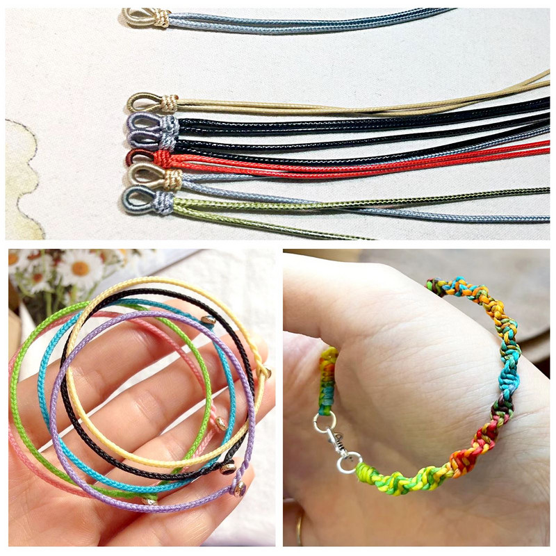 1,0 mm 10M voštana pamučna užad u boji užad kožna linija konac za nakit ogrlica remen žica narukvica privjesci izrada DIY