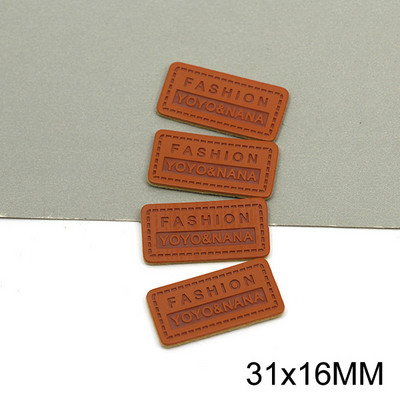 50 kom. Smeđe modne ručno izrađene etikete Oznake Mačka Ručno izrađene etikete Kožne oznake za odjeću Šeširi Šivanje rukotvorina Dodaci za odjeću