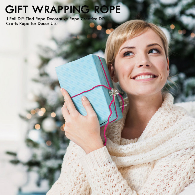 Sforie de bumbac Decor macrame Snur de ambalare Artizanat pentru Naștere Coarda de bumbac Ață de dantelă Funie metalică decorativă