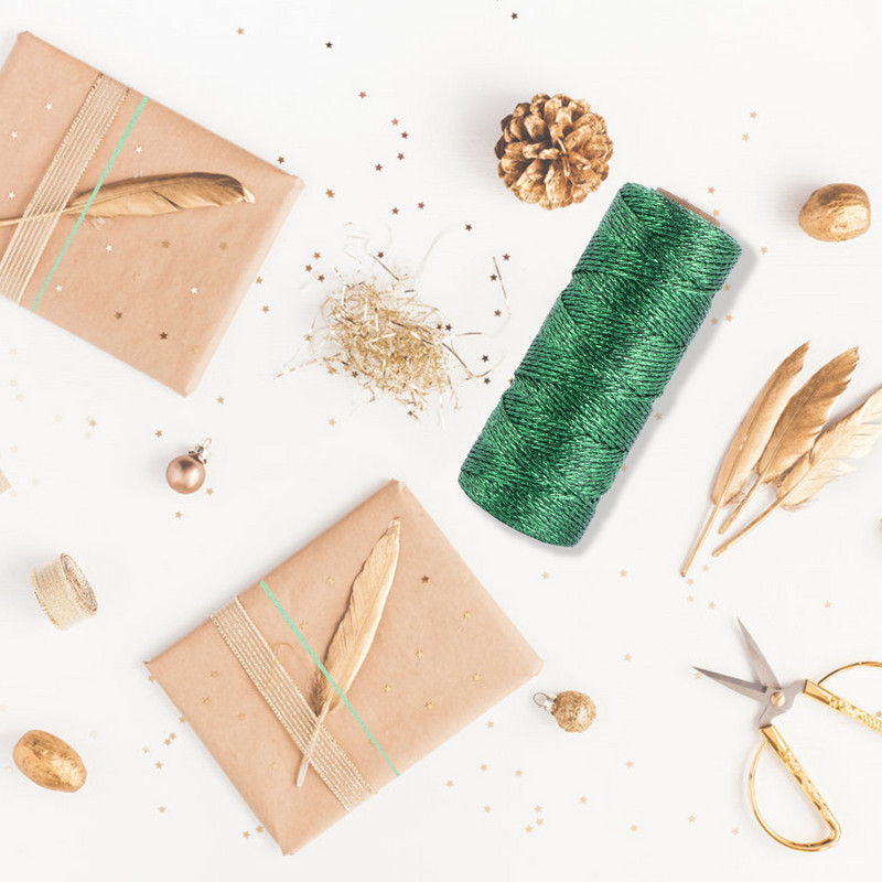 Sforie de bumbac Decor macrame Snur de ambalare Artizanat pentru Naștere Coarda de bumbac Ață de dantelă Funie metalică decorativă