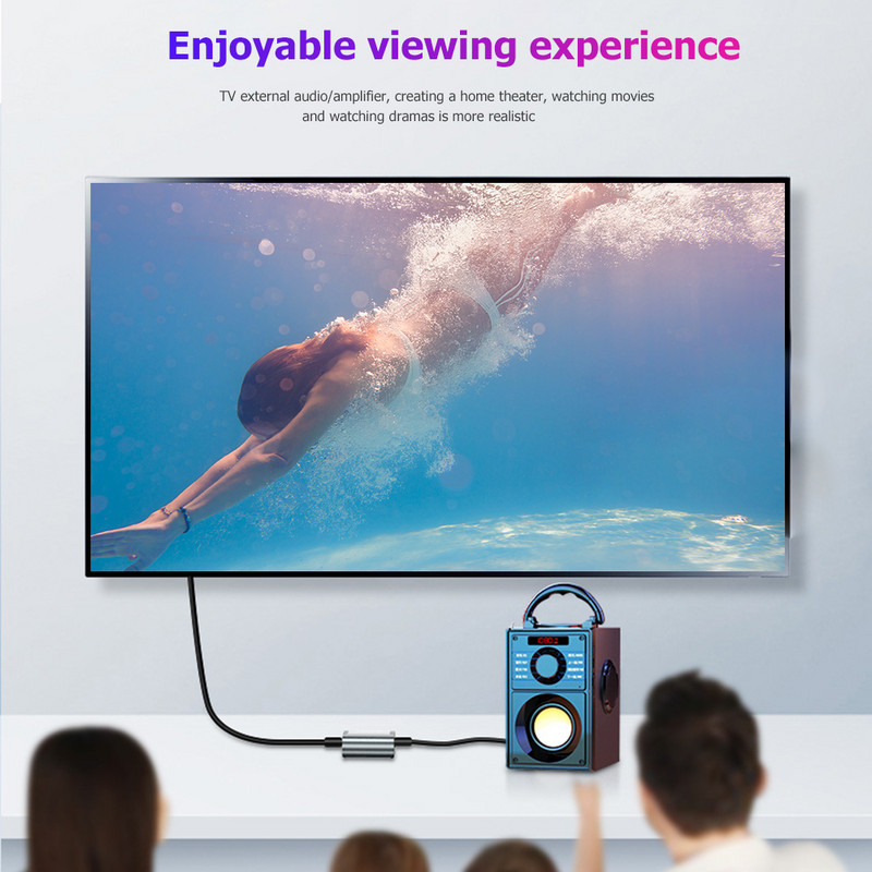 Analogni audio konverter Optička vlakna Toslink Koaksijalni u RCA R/L 3,5 mm Digitalni pribor za električnu energiju u kućanstvu