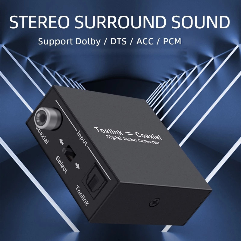 Dvosmjerni digitalni audio pretvarač optički u koaksijalni optički SPDIF Toslink na koaksijalni i koaksijalni na optički preklopni adapter