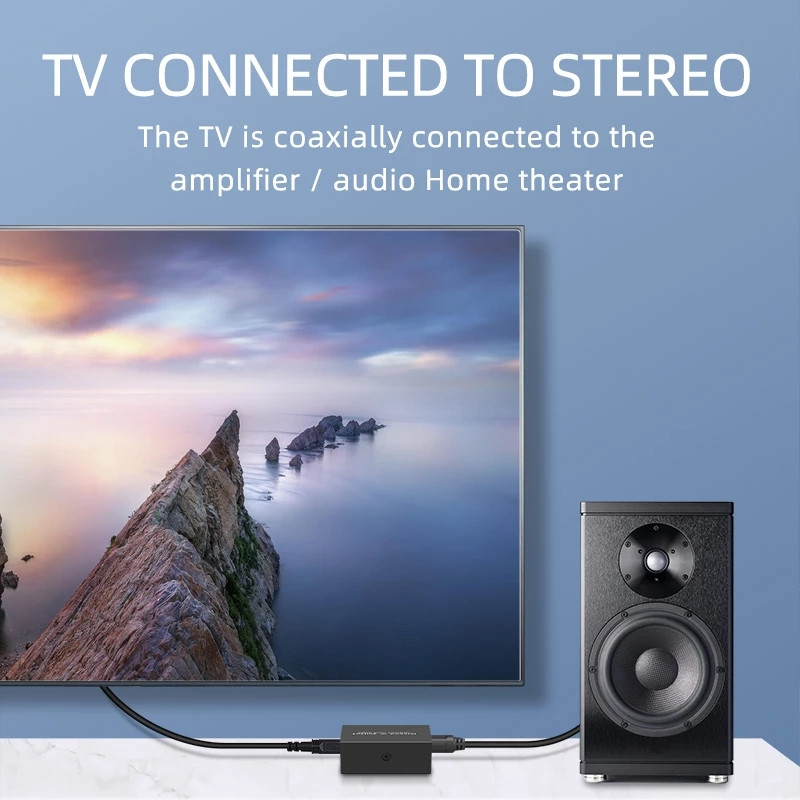 Dvosmjerni digitalni audio pretvarač optički u koaksijalni optički SPDIF Toslink na koaksijalni i koaksijalni na optički preklopni adapter