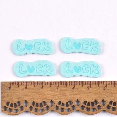 50kom 9 boja "Luck" Heart Pattern Embossing Kožne naljepnice Odjeća Ručno izrađeni DIY Dodaci za šivanje Torbe Oznake Potrepštine za odjeću