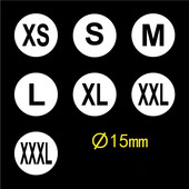 2Sheet/Lot S/M/L/XL/XXL/XXXL/XS Öntapadó ruha Nadrág Méretek Matricák Címkék Barkácsolás dekorációs kellékek