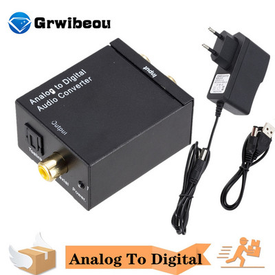 Legújabb analóg-digitális ADC átalakító optikai koaxiális RCA Toslink audio hangadapter SPDIF adapter Apple TV-hez Xbox 360 DVD-hez