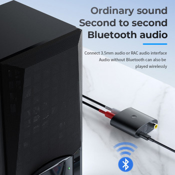 Цифрово-аналогов аудио конвертор DAC Bluetooth 5.0 приемник 2 в 1 оптичен 3,5 мм жак AUX RCA стерео високоговорител телевизор безжичен адаптер