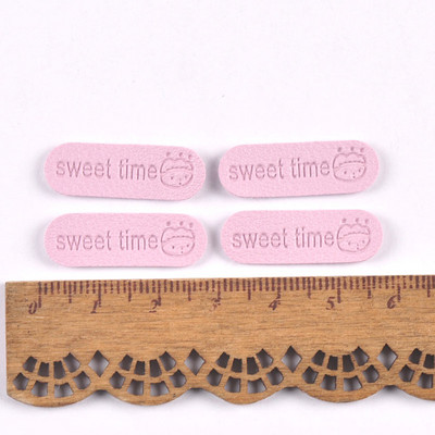 50 buc. Etichete din piele PU în relief cu litere „Sweet Time” realizate manual, bricolaj, pălării, pungi, etichete de cusut, accesorii pentru articole de îmbrăcăminte c3505