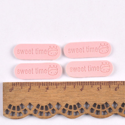 50 buc. Etichete din piele PU în relief cu litere „Sweet Time” realizate manual, bricolaj, pălării, pungi, etichete de cusut, accesorii pentru articole de îmbrăcăminte c3505