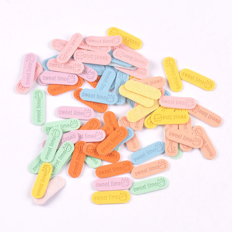 50 buc. Etichete din piele PU în relief cu litere „Sweet Time” realizate manual, bricolaj, pălării, pungi, etichete de cusut, accesorii pentru articole de îmbrăcăminte c3505