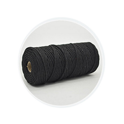 Шнур за макраме, 3 мм естествен памучен канап, 12 ролки, 4 нишки, цветен шнур за макраме, цветно памучно въже за плетене на занаяти „направи си сам“