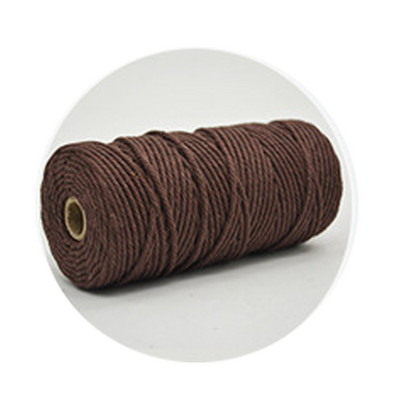 Шнур за макраме, 3 мм естествен памучен канап, 12 ролки, 4 нишки, цветен шнур за макраме, цветно памучно въже за плетене на занаяти „направи си сам“