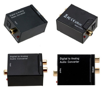 DAC Цифрово-аналогов адаптер Оптично влакно Toslink Коаксиален сигнал към аналогов RCA аудио конвертор Усилвател Декодер DAC конвертор