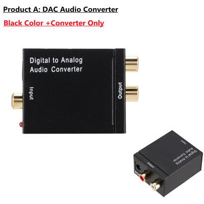 DAC Digitalno-analogni adapter Optičko vlakno Toslink Koaksijalni signal u analogni RCA audio konverter Pojačalo Dekoder DAC konverter