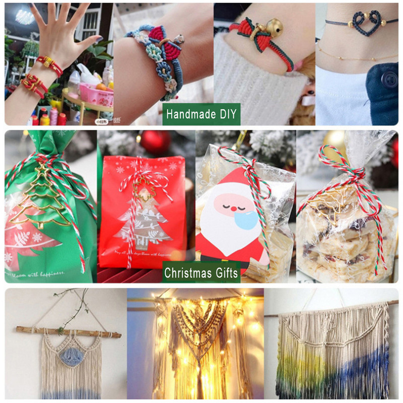 Macrame Soft 2mm 100Meters Strand Cotton Macaroon Cord Rope Loptics DIY Handcraft Benang Pređa Bohemia Decoration Fiber Art Supply