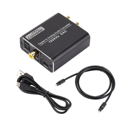 192kHz digitalno-analogni audio pretvarač DAC digitalni koaksijalni optički Toslink na analogni 3,5 mm priključak RCA (L/R) stereo audio adapter
