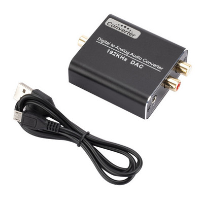192kHz digitalno-analogni audio pretvarač DAC digitalni koaksijalni optički Toslink na analogni 3,5 mm priključak RCA (L/R) stereo audio adapter