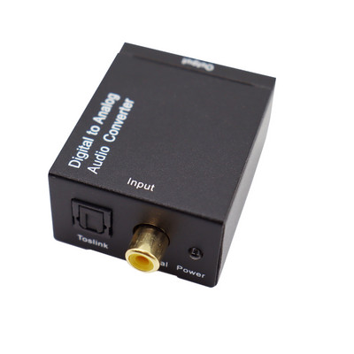 Цифрово-аналогов аудио конвертор Адаптер Оптично влакно Коаксиален сигнал към аналогов ЦАП Spdif Стерео 3,5 mm 2RCA L/R усилвател