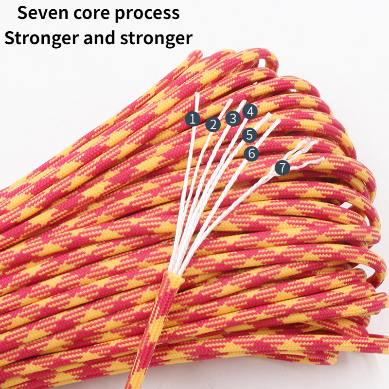 31M 5 mm jezgre sa 7 postolja Paracord za preživljavanje Uže za padobran Uže za kampiranje Penjanje na otvorenom Alati Kampiranje Uže Planinarenje Uže za odjeću