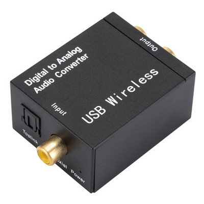 Bluetoothi digitaal-analoogheli optilise kiu koaksiaalsignaal analoog-DAC-le Spdif Stereo 3,5 mm pesa 2 * RCA võimendi dekooder