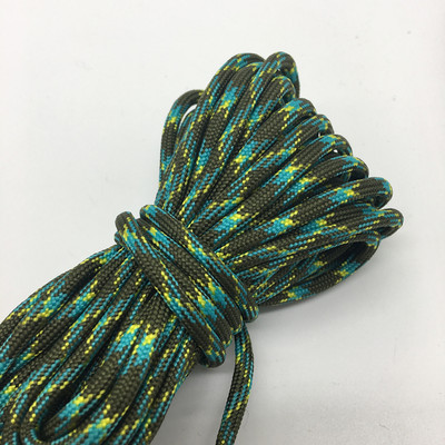 10 yds Paracord 550 Parachute Cord Uzica Mil Spec Type III 7 Strand Penjanje Oprema za preživljavanje #Zelena+plava+žuta