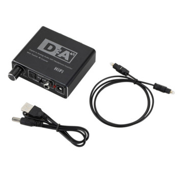 HIFI DAC Amp Ψηφιακός σε Αναλογικό Αποκωδικοποιητής Μετατροπέα Ήχου 3,5 mm Ενισχυτής AUX RCA Προσαρμογέας Toslink Οπτική ομοαξονική έξοδος DAC 24 bit